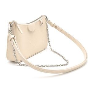 Louis Vuitton Leather Easy Epi Bag Shoulder Pouch Cream Crossbody